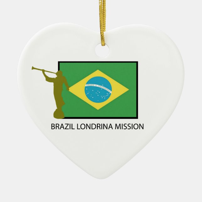BRAZIL LONDRINA MISSION LDS CERAMIC TREE DECORATION (Front)