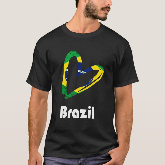 Brazil Love Brazilian Pride Brazilian Roots Brasil T-Shirt (Front)
