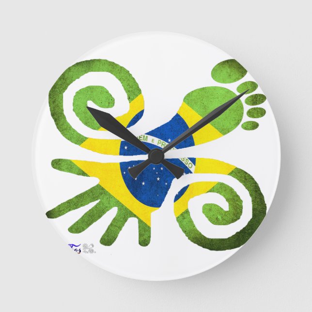 BRAZIL, LOVE, PEACE, LUCK, WWW.DRCHOS.COM, CURIOS, ROUND CLOCK (Front)