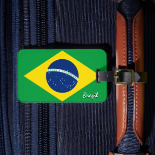 Brazil Luggage Tags, patriotic Brazilian Flag Tag