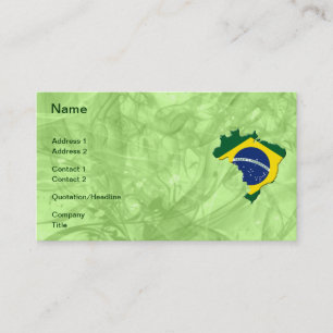 Brazil map business card