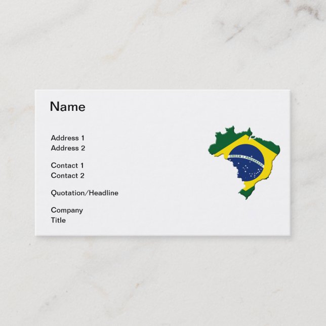 Brazil map business card (Front)