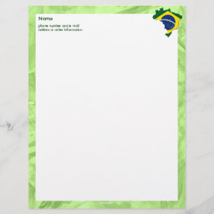 Brazil map custom letterhead