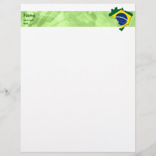 Brazil map customised letterhead