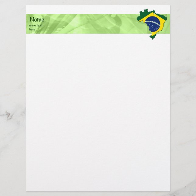 Brazil map customised letterhead (Front)