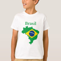 Brazil Map Flag Design