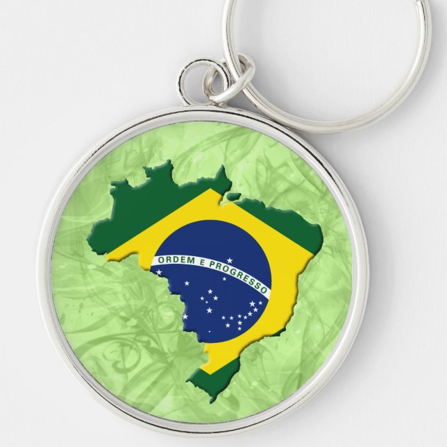 Brazil map key ring (Front)