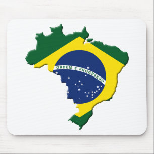 Brazil map mouse mat