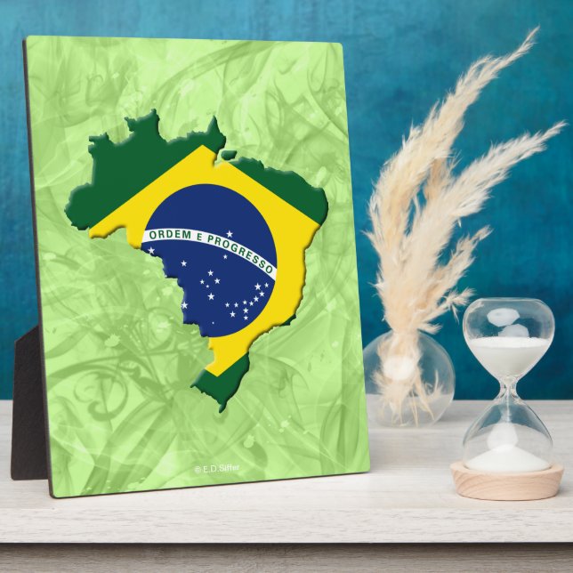 Brazil map plaque (Side)