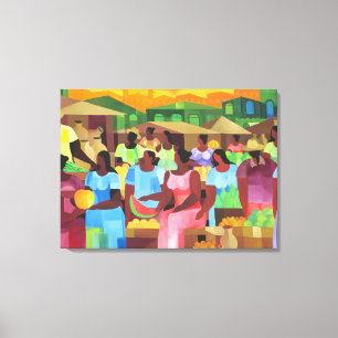 Brazil Market Painting Canvas Art