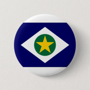 Brazil Mato Grosso Flag 6 Cm Round Badge