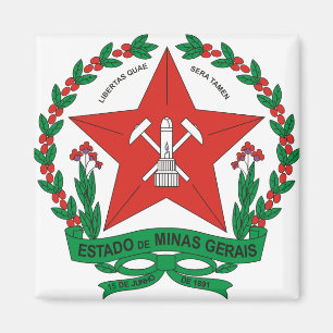 Brazil Minas Gerais Coat of Arms detail Magnet