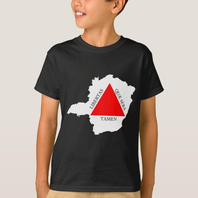 BRAZIL MINAS GERAIS flag map T-Shirt (Front)