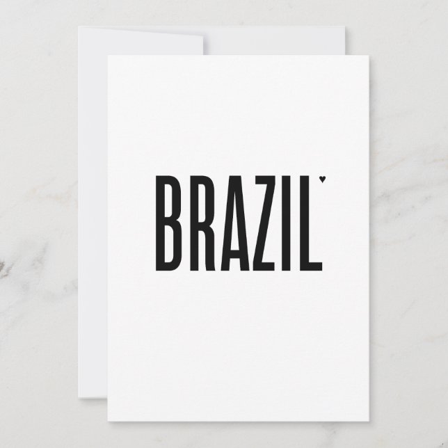 Brazil - minimalistic typography card (Front)