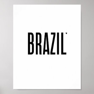 Brazil - minimalistic typography poster