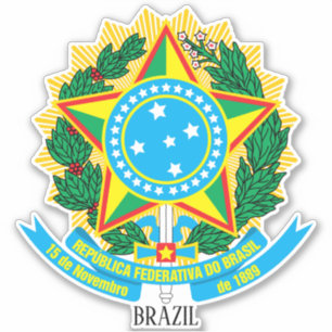 Brazil National Coat Of Arms Patriotic