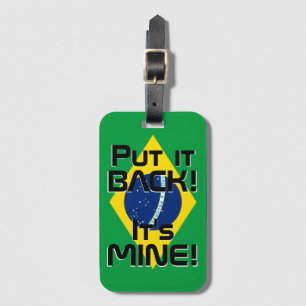 Brazil National Flag Funny Patriotic Luggage Tag