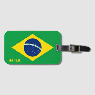 Brazil National Flag Patriotic Luggage Tag