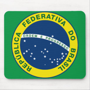 brazil national seal mouse mat