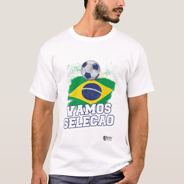 Brazil National Team Fan White Tee  (Front)