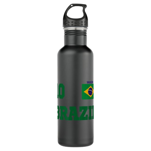 Brazil Nr. 10 - Jersey Style - Seleção  710 Ml Water Bottle (Front)
