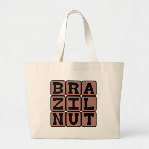 Brazil Nut, Legume Large Tote Bag