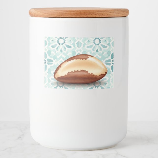 Brazil Nut, Sticker for Food Container by Natasha  (Front)