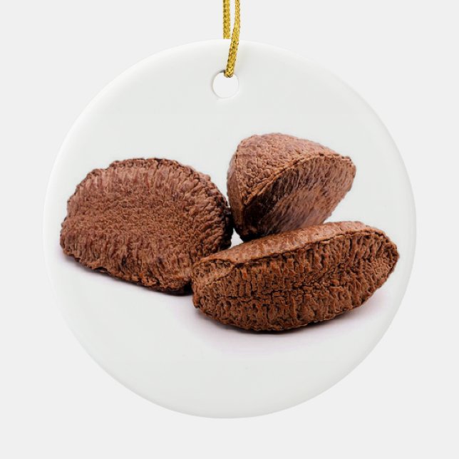 Brazil Nuts Ceramic Tree Decoration (Front)
