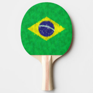 Brazil Oil Painting Drawing Ping Pong Paddle