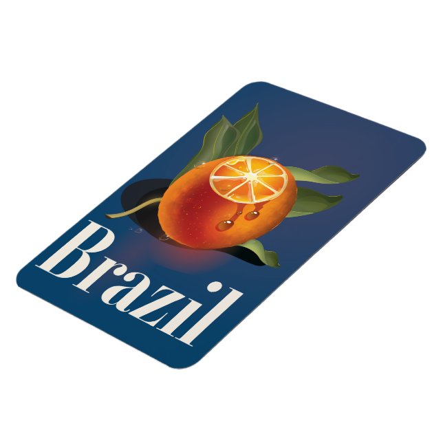 Brazil Oranges travel poster Magnet (Left Side)
