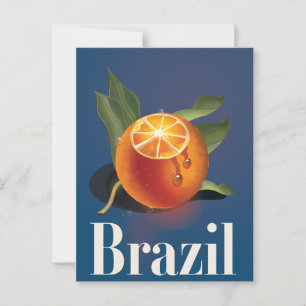 Brazil Oranges travel poster Postcard