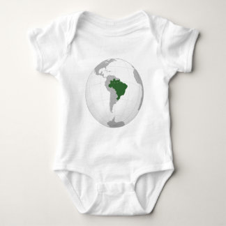 Brazil (orthographic projection) baby bodysuit