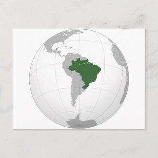 Brazil (orthographic projection) postcard