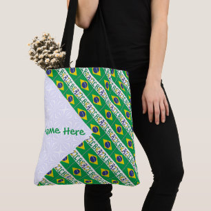 Brazil Personalised Tiled Heritage Tote Bag
