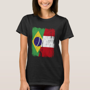 Brazil Peru Half Flag Brazilian Peruvian Heritage T-Shirt