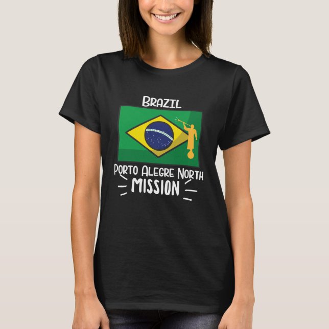Brazil Porto Alegre Mormon LDS Mission Missionary T-Shirt (Front)