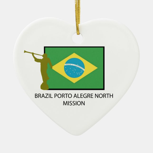 BRAZIL PORTO ALEGRE NORTH MISSION CERAMIC TREE DECORATION (Front)