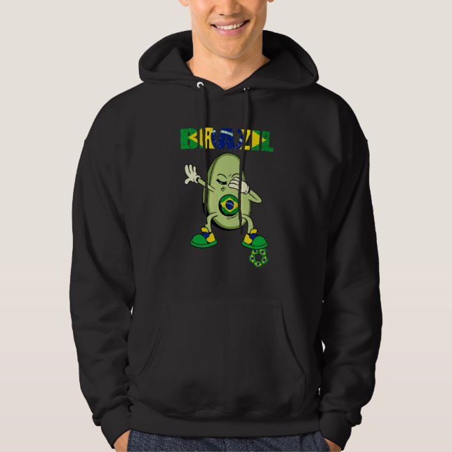 Brazil Potato Brazilian Football Ball Player Brazi Hoodie (Front)