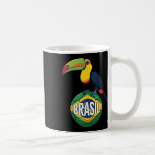 Brazil Pride Flag Brasil Toucan Soccer Ball Footba Coffee Mug