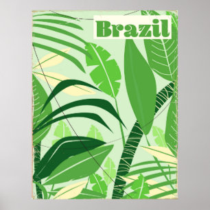 Brazil Rainforest Vintage style vacation print