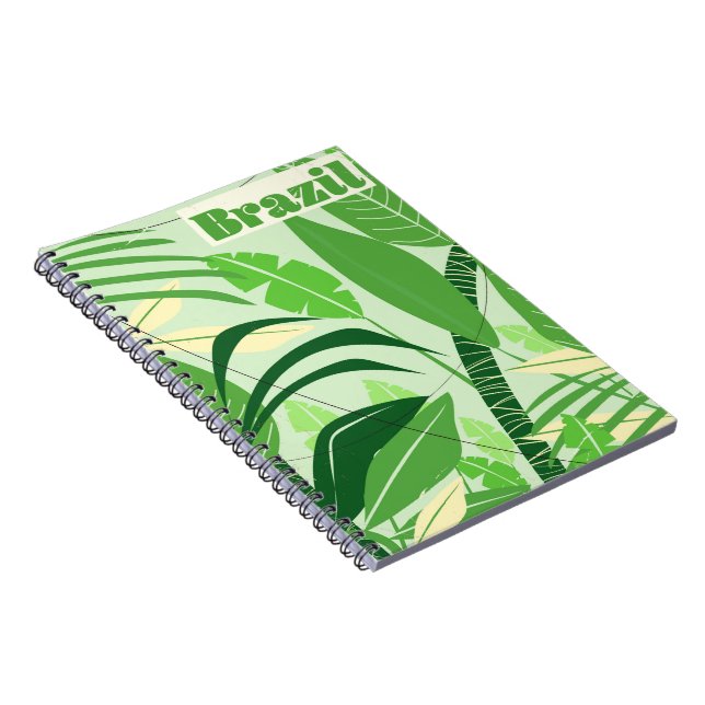 Brazil Rainforest Vintage style vacation print Notebook (Right Side)