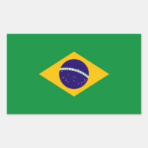 BRAZIL RECTANGULAR STICKER