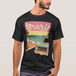 Brazil Retro Beach Vacation Graphics Brazilian Sur T-Shirt