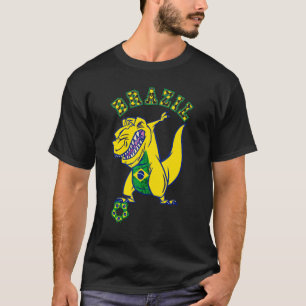 Brazil Rex Dino Brazilian Soccer Player Brazilian  T-Shirt