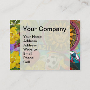 Brazil Rio de Janiero Sun Travel Colourful Art Business Card