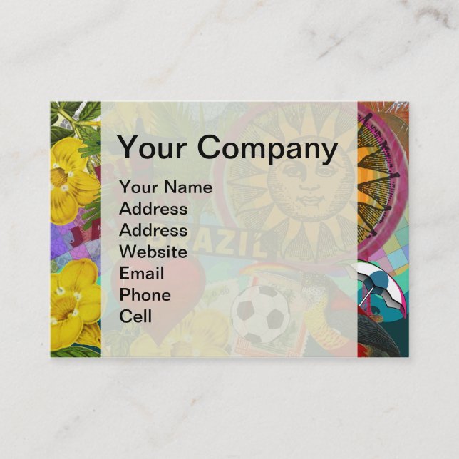 Brazil Rio de Janiero Sun Travel Colourful Art Business Card (Front)