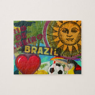 Brazil Rio de Janiero Sun Travel Colourful Art Jigsaw Puzzle