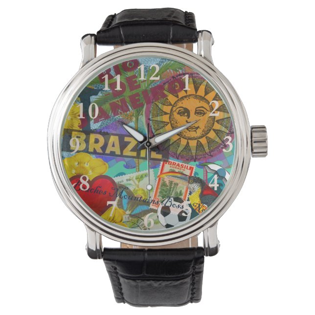 Brazil Rio de Janiero Sun Travel Colourful Art Watch (Front)