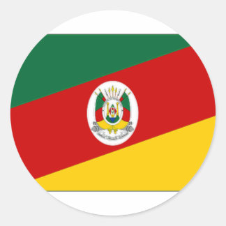 Brazil Rio Grande do Sul Flag Classic Round Sticker
