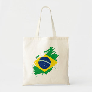 Brazil Ripped Flag National Pride Sports Fans Braz Tote Bag